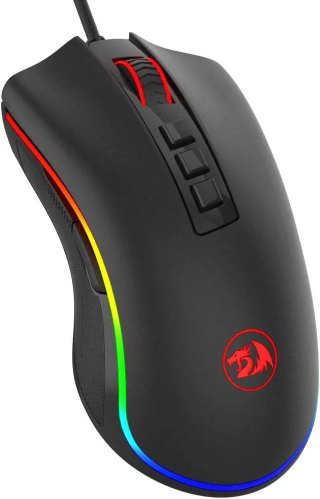Main image of Redragon M711 Cobra Gaming Mouse with 16.8 Million RGB Color Backlit, 10,000 DPI Adjustable, Comfortable Grip, 7 Programmable Buttons, Black