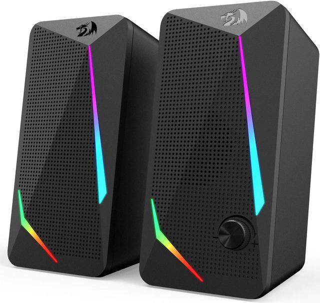 Main image of Redragon GS510 Waltz RGB Desktop Speakers, 2.0 Channel PC Computer Stereo Speaker with 4 Colorful LED Backlight Modes, Enhanced Bass and Easy-Access Volume Control, USB Powered w/ 3.5mm Cable