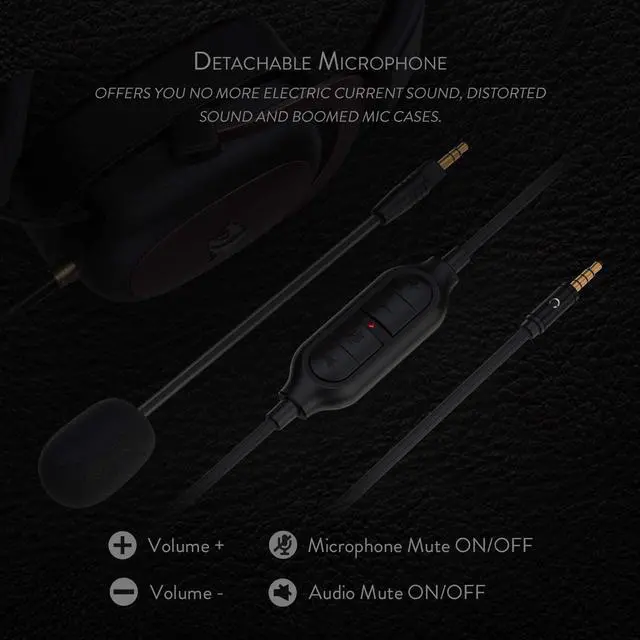 Alt view image 5 of 7 - Redragon H510 Zeus Wired Gaming Headset - 7.1 Surround Sound - Memory Foam Ear Pads - 53MM Drivers - Detachable Microphone - Multi-Platforms Headphone - Works with PC, PS4/3 & Xbox One/Series X, NS