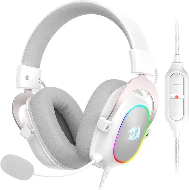 Main image of Redragon H510 Zeus-X RGB White Wired Gaming Headset - 7.1 Surround Sound - 53MM Audio Drivers in Memory Foam Ear Pads w/Durable Fabric Cover- Multi Platforms Headphone - USB Powered for PC/PS4/NS