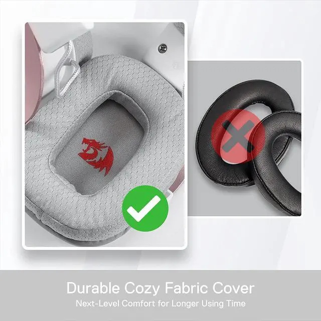 Alt view image 5 of 7 - Redragon H510 Zeus-X RGB White Wired Gaming Headset - 7.1 Surround Sound - 53MM Audio Drivers in Memory Foam Ear Pads w/Durable Fabric Cover- Multi Platforms Headphone - USB Powered for PC/PS4/NS