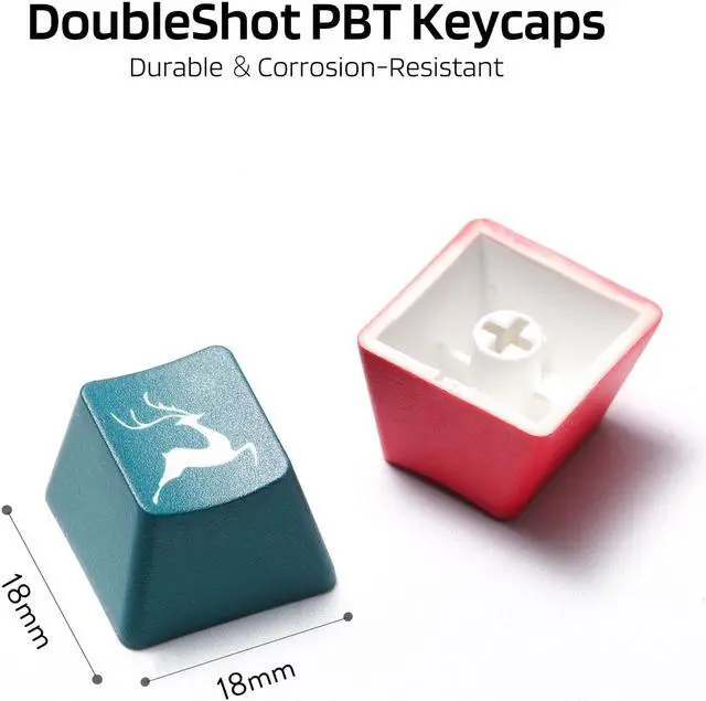 Alt view image 5 of 7 - LTC LavaCaps PBT 104 Keycaps Set, Sublimation Thick PBT Keycaps for ANSI US Layout 61/87/104 Keys Mechanical Keyboard (Christmas Limited Edition) - Only Keycaps