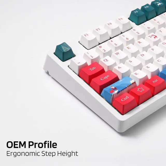 Alt view image 6 of 7 - LTC LavaCaps PBT 104 Keycaps Set, Sublimation Thick PBT Keycaps for ANSI US Layout 61/87/104 Keys Mechanical Keyboard (Christmas Limited Edition) - Only Keycaps