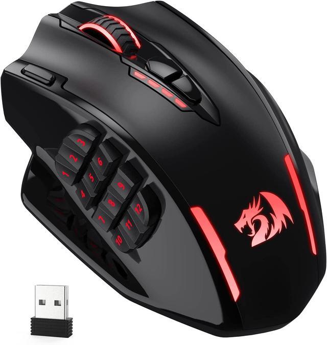 Redragon Mouse Gaming Cablato – Sensore Pixart 26.000 DPI, 9 Pulsanti Programmabili, RGB, Fuoco Rapido, Ergonomico