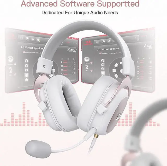 Alt view image 5 of 7 - Redragon H510 Zeus Wired Gaming Headset - 7.1 Surround Sound - Memory Foam Ear Pads - 53MM Drivers - Detachable Microphone - Multi Platforms Headphone - Works with PC, PS4/3 & Xbox One/Series X, NS