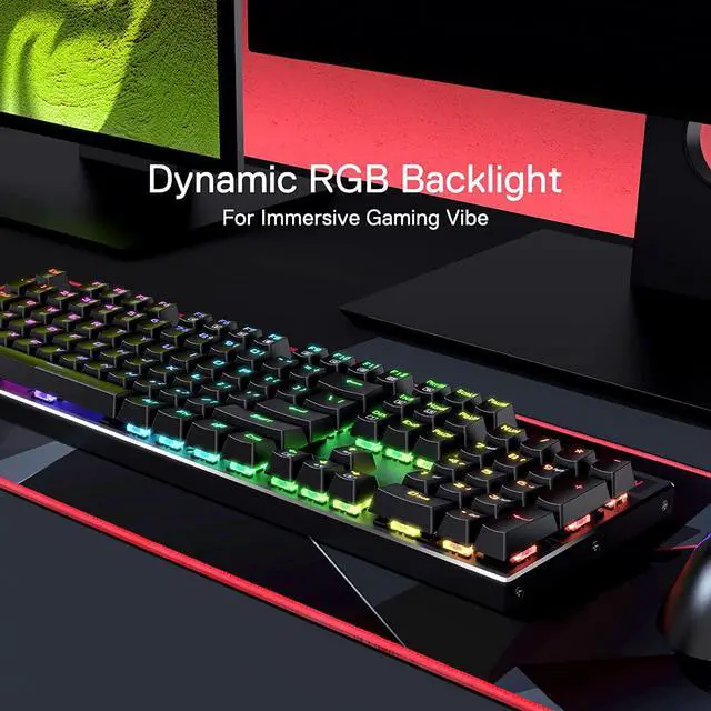 Alt view image 5 of 7 - Redragon K556 PRO Upgraded Wireless RGB Gaming Keyboard, BT/2.4Ghz Tri-Mode Aluminum Mechanical Keyboard w/No-Lag Connection, Hot-Swap Linear Quiet Red Switch