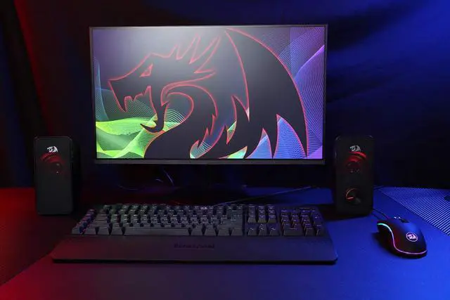 Alt view image 7 of 7 - Redragon GS500 Stentor PC Gaming Speaker, 2.0 Channel Stereo Desktop Computer Speaker with Red Backlight, Quality Bass and Crystal Clear Sound, USB Powered with a 3.5mm Connector
GS500