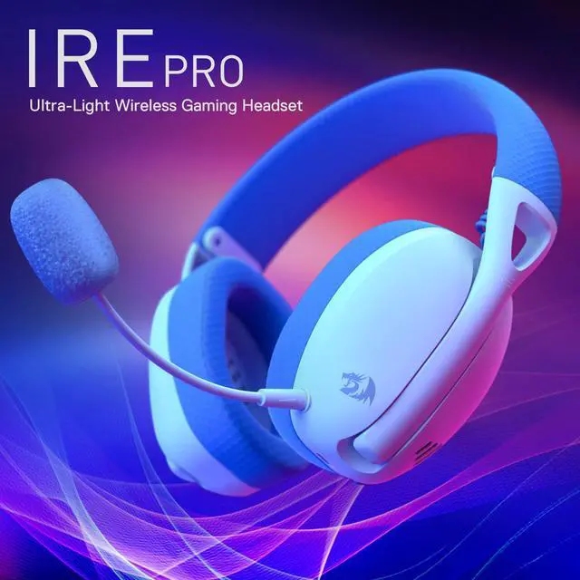 Alt view image 2 of 7 - Redragon H848 Bluetooth Wireless Gaming Headset - Lightweight - 7.1 Surround Sound - 40MM Drivers - Detachable Microphone - Multi Platforms for PC, PS5/4/3, Switch, Mobile