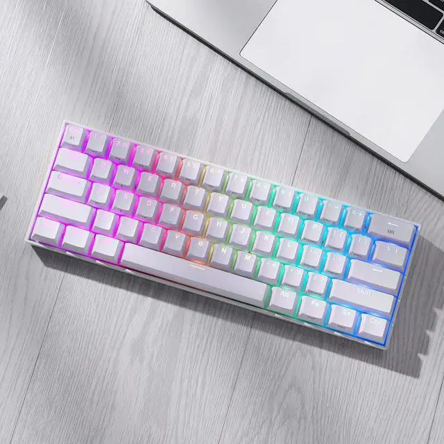 Alt view image 5 of 7 - Redragon K530 Pro Draconic 60% Wireless RGB Mechanical Keyboard, BT/2.4Ghz/Wired 3-Mode 61 Keys Compact Gaming Keyboard w/Hot-Swap Socket, Free-Mod Plate Mounted PCB & Linear Red Switch