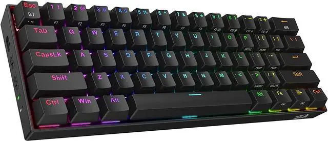Main image of Redragon K530 Pro Draconic 60% Wireless RGB Mechanical Keyboard, BT/2.4Ghz/Wired 3-Mode 61 Keys Compact Gaming Keyboard w/Hot-Swap Socket, Free-Mod Plate Mounted PCB & Linear Red Switch