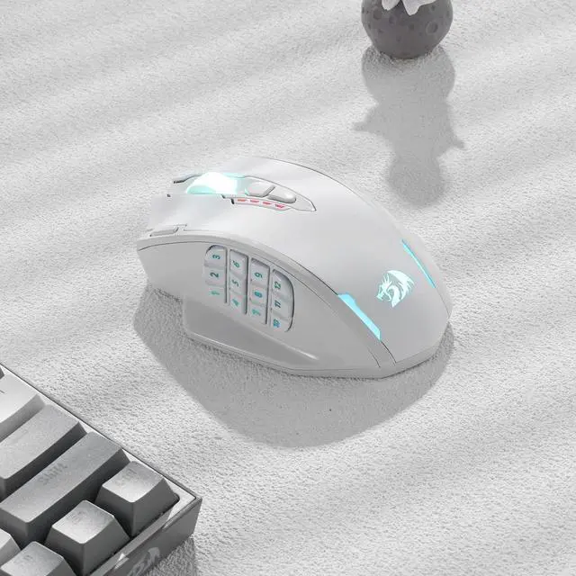 Alt view image 7 of 7 - Redragon M913 Impact Elite Wireless Gaming Mouse, 16000 DPI Wired/Wireless RGB Gamer Mouse with 16 Programmable Buttons, 45 Hr Battery and Pro Optical Sensor, 12 Side Buttons MMO Mouse