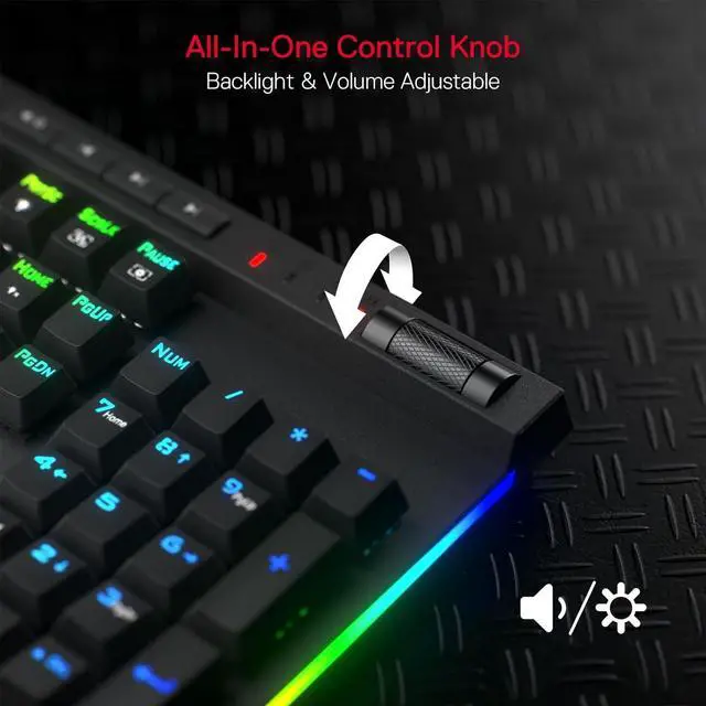Alt view image 2 of 7 - Redragon K580 PRO Wireless RGB Gaming Keyboard, 3-Modes 104 Keys Mechanical Keyboard w/Hot-Swap Socket, Dedicated Media Controls & Onboard Macro Recording, Linear Red Switch