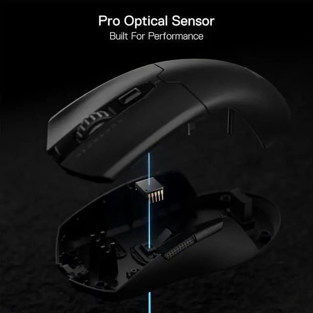 Alt view image 2 of 7 - Redragon M995 Pro Wireless Gaming Mouse, 26000 DPI Wired/Wireless Gamer Mouse, BT & 2.4G Wireless, 6 Macro Buttons, 51G Ultra Lightweight, Reliable Power Capacity for PC/Mac/Laptop, Black