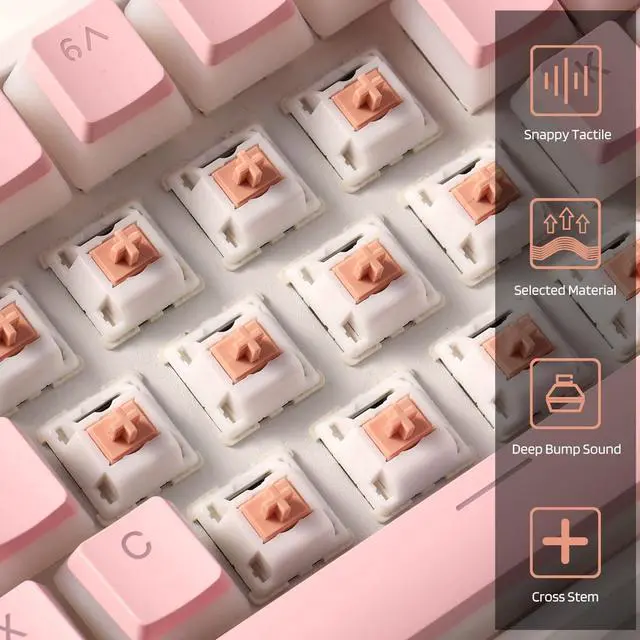 Alt view image 4 of 5 - LTC Panda Switches for Mechanical Keyboard DIY, Holy Panda Switch Feeling, 3pin RGB/SMD Tactile MX Compatible Switches with Switch Puller(35pcs)
