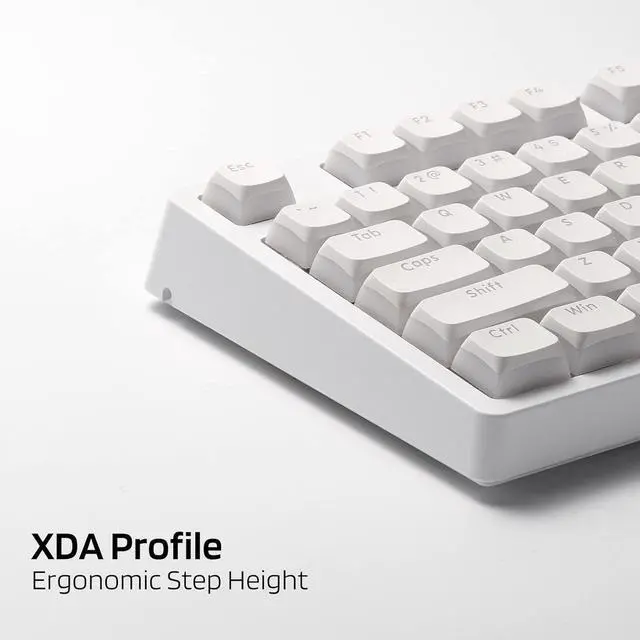 Alt view image 2 of 7 - LTC LavaCaps PBT Double Shot 116-Key Pudding Keycaps Set, Translucent XDA Profile for ISO & ANSI Layout 61/68/84/87/104 Keys Mechanical Keyboard, with Keycap Puller - (Only Keycaps), White