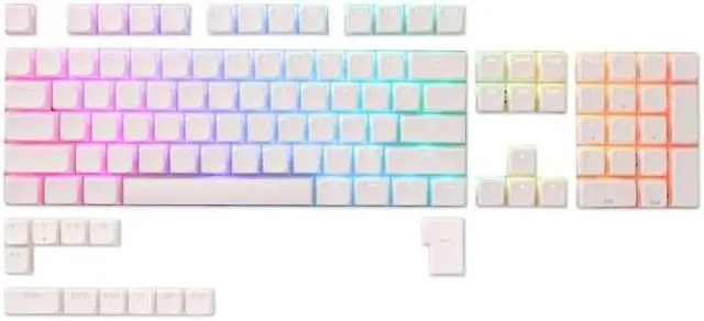 Main image of LTC LavaCaps PBT Double Shot 116-Key Pudding Keycaps Set, Translucent XDA Profile for ISO & ANSI Layout 61/68/84/87/104 Keys Mechanical Keyboard, with Keycap Puller - (Only Keycaps), White