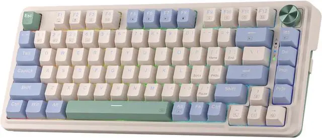 Main image of Redragon K673 PRO 75% Wireless Gasket RGB Gaming Keyboard, 3-Modes 81 Keys Compact Mechanical Keyboard w/Hot-Swap Socket, Dedicated Knob Control & Sound Absorbing Pads, Linear Red Switch