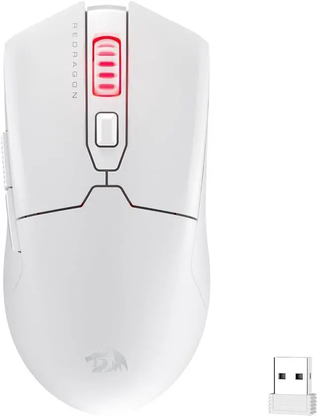 Main image of Redragon M995 Wired Gaming Mouse, 26000 DPI Optical Gamer Mouse with 6 Programmable Buttons & 5 Backlit Modes, Software Supports DIY Keybinds,White