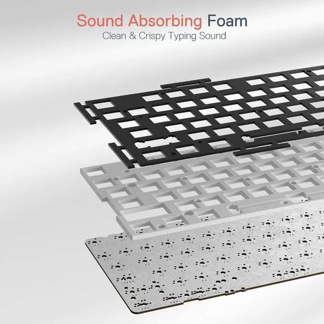 Alt view image 5 of 7 - Redragon K668 RGB Gaming Keyboard, 108 Keys Wired Mechanical Keyboard w/Extra 4 Hotkeys, Sound Absorbing Foams, Upgraded Hot-swappable Socket, Mixed Color Keycaps x 2 Sets, Red Switch