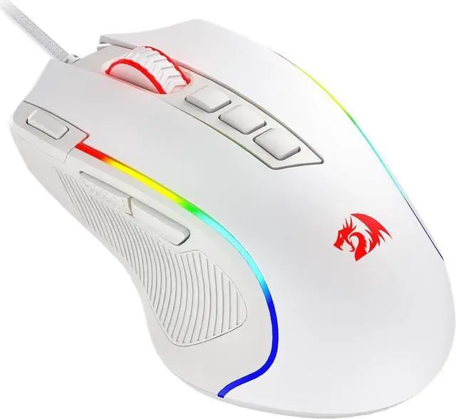 Main image of Redragon M612 Predator RGB Gaming Mouse, 8000 DPI Wired Optical Gamer Mouse with 11 Programmable Buttons & 5 Backlit Modes, Software Supports DIY Keybinds Rapid Fire Button, White