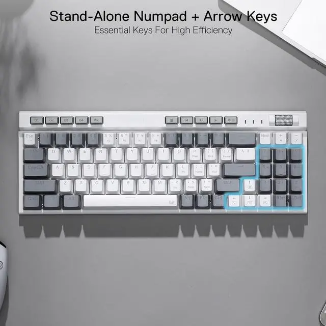 Alt view image 3 of 7 - Redragon K655 75% RGB Wired Mechanical Gaming Keyboard, 78 Keys Hot-Swap Mechanical Keyboard w/Aluminum Cover Board, Upgraded Socket and Onboard Macro/Media Keys, Quiet Linear Red Switch
