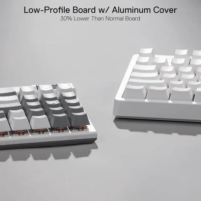 Alt view image 5 of 7 - Redragon K655 75% RGB Wired Mechanical Gaming Keyboard, 78 Keys Hot-Swap Mechanical Keyboard w/Aluminum Cover Board, Upgraded Socket and Onboard Macro/Media Keys, Quiet Linear Red Switch