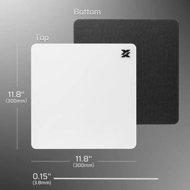 Alt view image 4 of 7 - LTC Glass Gaming Mouse Pad, Ultra-Smooth Micro-Etched Surface Mousepad, Improved Precision & Speed, Tempered Glass, Impact & Scratch Resistant, Anti-Slip High-Density Silicone Rubber Base, 11.8X11.8in