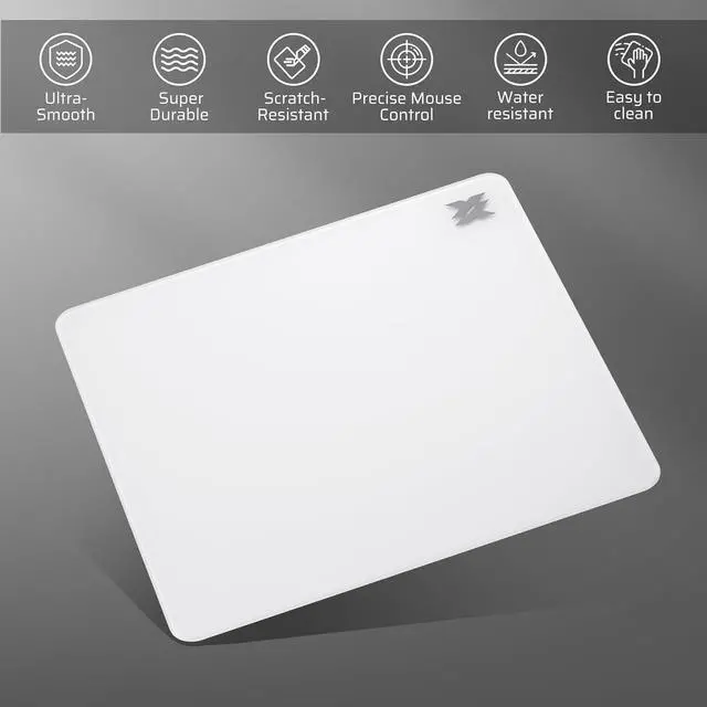 Alt view image 3 of 7 - LTC Glass Gaming Mouse Pad, Ultra-Smooth Micro-Etched Surface Mousepad, Improved Precision & Speed, Tempered Glass, Impact & Scratch Resistant, Anti-Slip High-Density Silicone Rubber Base, 11.8X11.8in