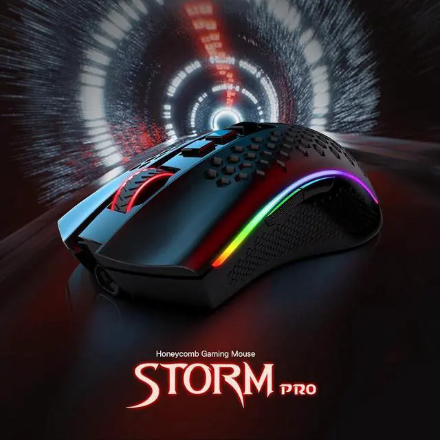 Alt view image 5 of 7 - Redragon M808 Storm Pro Wireless Gaming Mouse, RGB Honeycomb Form - 16,000 DPI Optical Sensor - Programmable Macro Buttons - Precise Registration