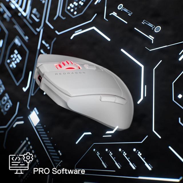 Alt view image 5 of 7 - Redragon M995 Wired Gaming Mouse, 26000 DPI Optical Gamer Mouse with 6 Programmable Buttons & 5 Backlit Modes, 51G Ultra Lightweight, Software Supports DIY Keybinds, White