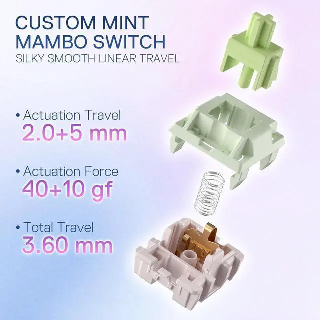 Alt view image 7 of 7 - Redragon K709 PRO 65% Wireless Gasket RGB Gaming Keyboard, 68 Keys Hot-Swap Compact Mechanical Keyboard w/Free-Mod Socket, 5-Layer Noise Dampening & Round PBT Keycaps, Quiet Custom Linear Switch