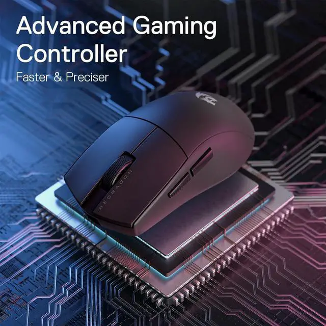 Alt view image 7 of 7 - Redragon M916 Wireless Gaming Mouse, 49G Ultra-Light 8K DPI 2.4G Wireless Gaming Mouse w/Ergonomic Natural Grip Build, Full Programmable Buttons, Software Supports DIY Keybinds & DPI