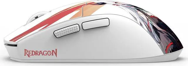 Alt view image 2 of 4 - Redragon M918AK 3-Mode Wireless Gaming Mouse, 55G Lightweight 26K DPI Mouse w/Ergonomic Natural Grip Build, Full Programmable Buttons, Software Supports DIY Keybinds & DPI, White
