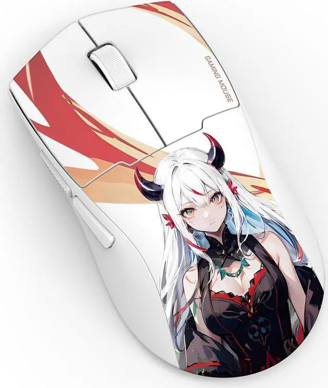 Alt view image 3 of 4 - Redragon M918AK 3-Mode Wireless Gaming Mouse, 55G Lightweight 26K DPI Mouse w/Ergonomic Natural Grip Build, Full Programmable Buttons, Software Supports DIY Keybinds & DPI, White