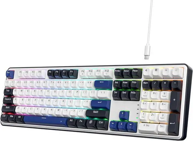 Main image of Redragon K689 Wired Gasket RGB Gaming Keyboard, 108 Keys Mechanical Keyboard w/Extra 4 Hotkeys, Upgraded Hot-swappable Socket, 3-Layer Noise Dampening, Mixed Color Keycaps, Custom Linear Switch