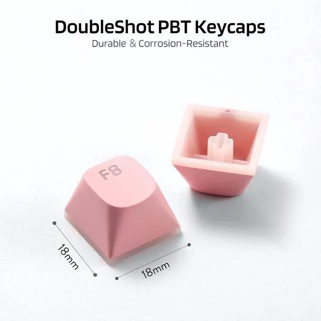 Alt view image 6 of 7 - LTC LavaCaps 117-Key PBT Double Shot Keycaps, Translucent OEM Profile for ISO & ANSI Layout 61/68/84/87/98/104 Keys Mechanical Keyboard, with Keycap Puller - (Only Keycaps), Pink