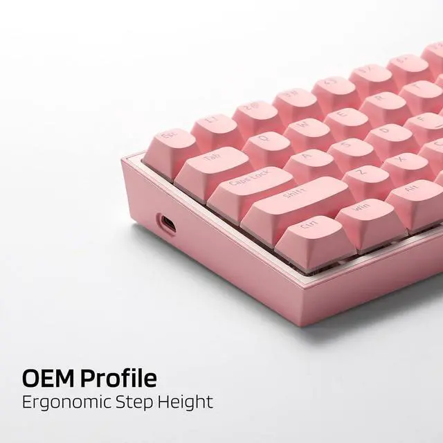 Alt view image 3 of 7 - LTC LavaCaps 117-Key PBT Double Shot Keycaps, Translucent OEM Profile for ISO & ANSI Layout 61/68/84/87/98/104 Keys Mechanical Keyboard, with Keycap Puller - (Only Keycaps), Pink