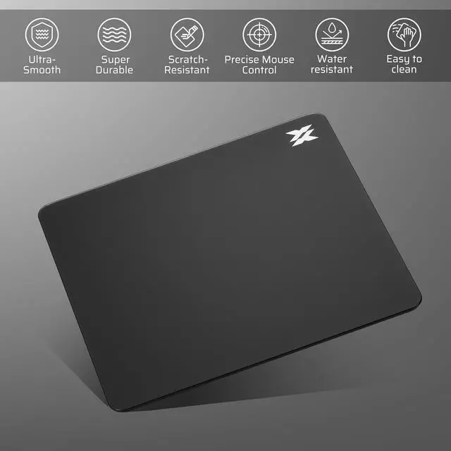 Alt view image 2 of 7 - LTC Glass Gaming Mouse Pad, Ultra-Smooth Micro-Etched Surface Mousepad, Improved Precision & Speed, Tempered Glass, Impact & Scratch Resistant, Anti-Slip High-Density Silicone Rubber Base, 11.8X11.8in