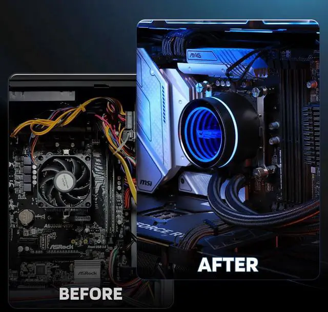 Alt view image 7 of 7 - LTC 12VHPWR PSU Cable Extension Kit, 16AWG PCI-E 5.0 Power Supply PC Cable Extension, 1x 24 Pin ATX /2X 8Pin (4+4) EPS Cable / 3X (6+2P) to 12+4 Pin GPU, Soft Braided Sleeve Cable Combs, 300mm