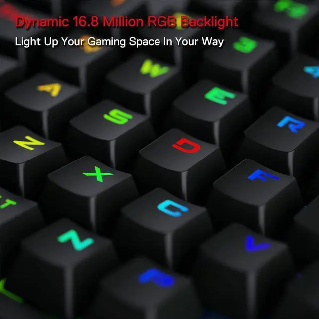 Alt view image 3 of 7 - Redragon K585 PRO Wireless One-Handed Mechanical Keyboard, 42 Keys 3-Mode RGB 40% Gaming Keypad w/ 7 Onboard Macro Keys, Detachable Wrist Support, Rechargeable Battery (Red Switch)