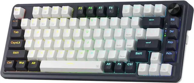 Main image of Redragon K673 PRO 75% Wireless Gasket RGB Gaming Keyboard, 3-Modes 81 Keys Compact Mechanical Keyboard Hot-Swap Socket, Dedicated Knob Control and Sound Absorbing Pads, Linear Red Switch