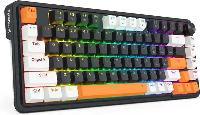 Alt view image 3 of 5 - Redragon K714 Rapid Trigger HE Gaming Keyboard, 75% 81 Keys Wired Mechanical Keyboard w/Hyper-Fast Actuation Magnetic Switch, Actuation Point Adjustable, 8K Hz Polling Rate, Dedicated Control Knob