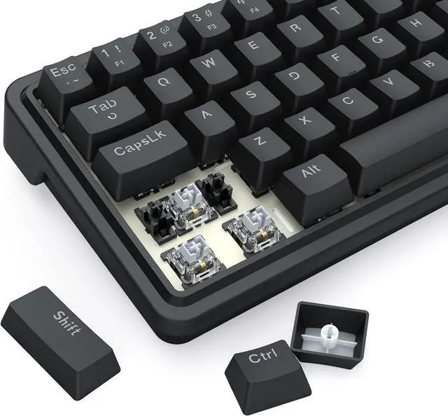 Alt view image 4 of 4 - Redragon K722 60% Wired Gasket RGB Gaming Keyboard, 61 Keys Hot-Swap Compact Mechanical Keyboard w/Free-Mod Socket, 3-Layer Noise Dampening, Quiet Custom Linear Switch