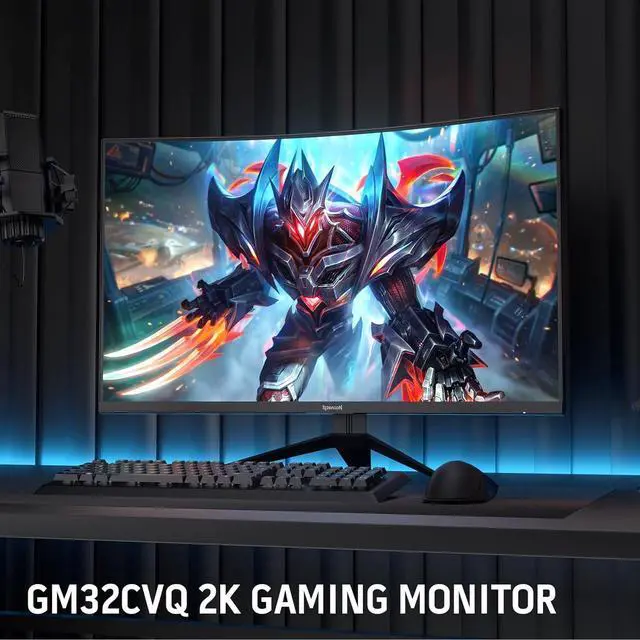 Alt view image 7 of 7 - Redragon GM32 32" Curve Gaming Monitor - QHD 2560x1440, 180Hz, 1.76ms, Support FreeSync & G-Sync, 1000R Curvature, Tilt Adjustable, DisplayPort HDMI, VESA Wall Mount, Fast VA Computer Monitor