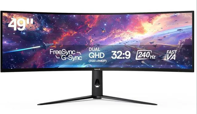 Main image of Redragon 49" Curve Gaming Monitor - DQHD 5120x1440, 32:9, 240Hz, 2.2ms, Support FreeSync & G-Sync, Eye Care, DisplayPort HDMI, Tilt Adjustable, Ultrawide 1000R Curve Computer Monitor