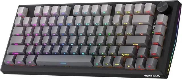 Main image of Redragon K687 Wireless CNC Gasket Gaming Keyboard, 81 Keys Mechanical Keyboard w/Premium CNC Aluminum Board, Easy-Control Knob, 5-Layer Noise Dampening, Custom Linear Switch, PBT Gradient Keycaps