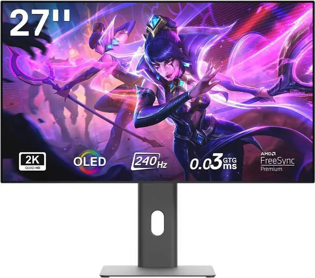 Main image of Redragon 27" OLED Flat Gaming Monitor - QHD 2560x1440, 240Hz, 0.03ms GTG, AMD FreeSync Premium, 98.5% DCI-P3, HDR10, Tilt Adjustable