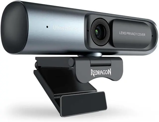 Alt view image 4 of 7 - Redragon GW911 4K Webcam for PC, Ultra HD with Dual Noise-Cancelling Mic, PDAF Auto Focus, Auto Light Correction, Plug & Play