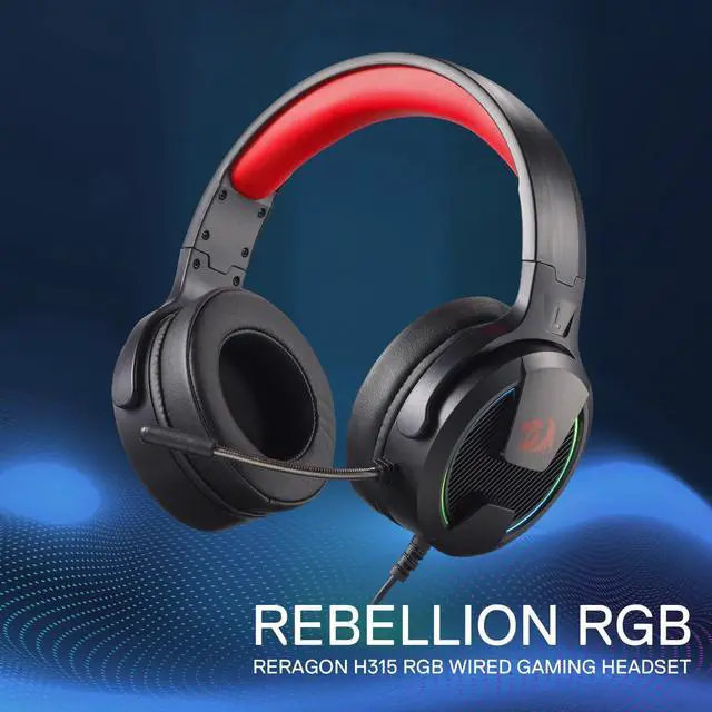 Alt view image 5 of 6 - Redragon H315 RGB Gaming Wired Computer Headset 40mm Drivers, Noise-Canceling Microphone, USB Connection