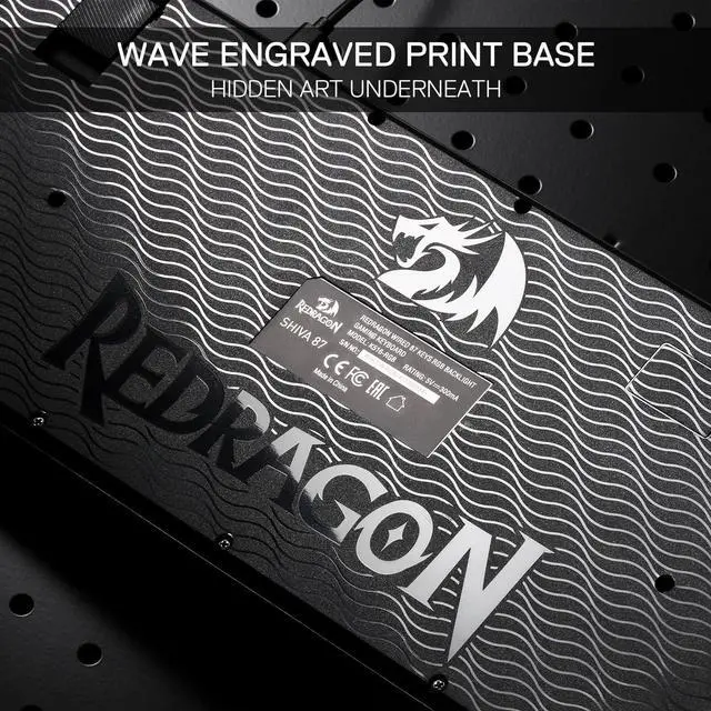 Alt view image 7 of 7 - Redragon K516 Shiva TKL Wired RGB Membrane Gaming Keyboard, 87 Keys Mechanical-Feel Keyboard w/Smooth Linear Switch, On-Board Macro & Dedicated Multimedia Keys, 16.8M RGB Backlit, Software Supported